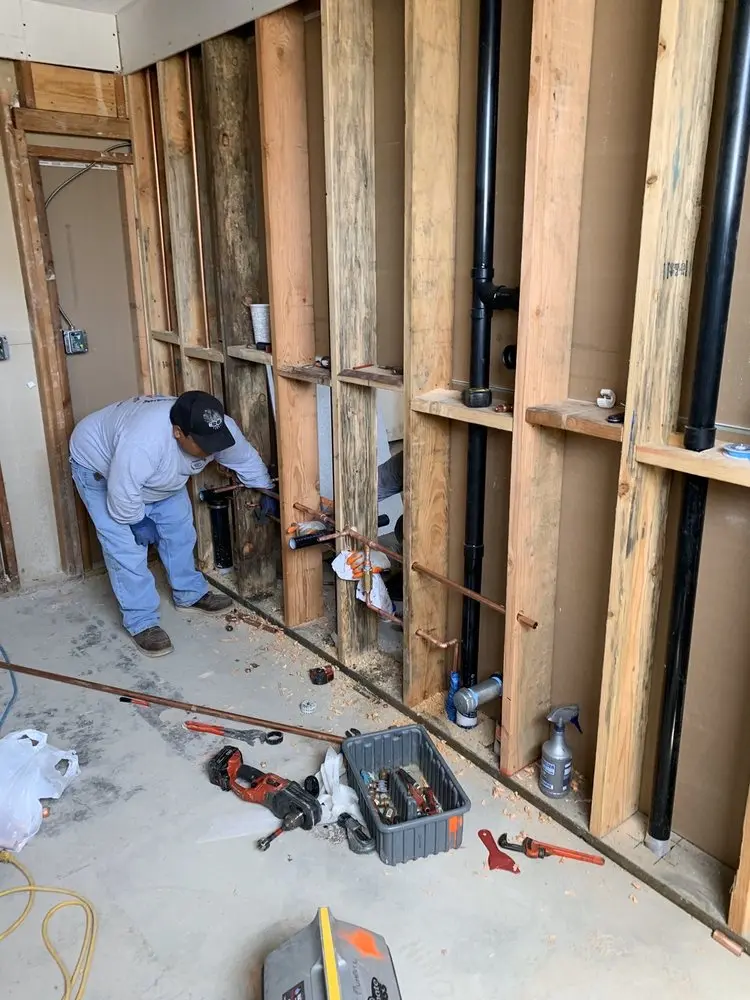 Commercial rough-in plumbing for Gas Line Repair in Normal